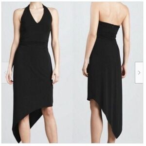EUC! David Meister Halter Asymmetrical "Little Black Dress" - Size 0/2
